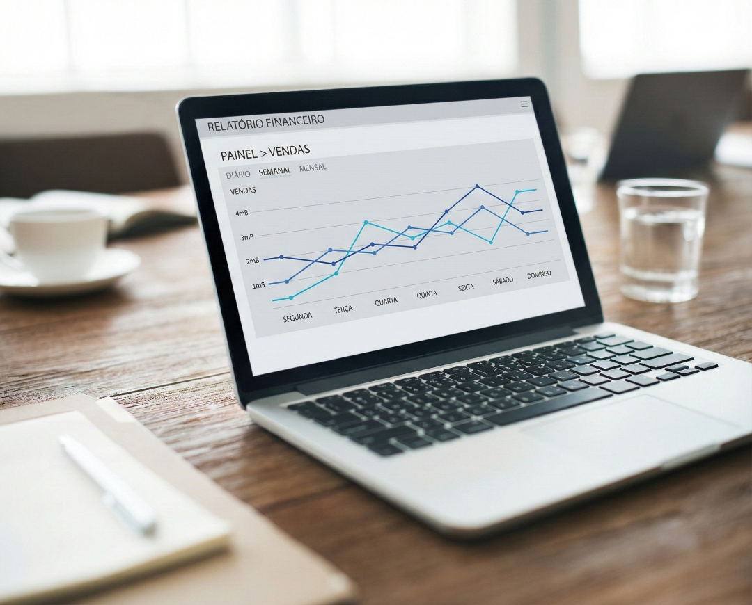 Empresário analisando resultados